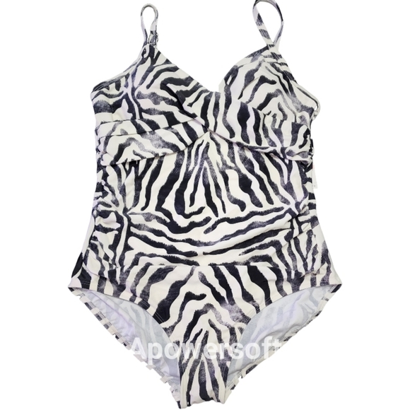 Jantzen Zebra Print Swimsuit One Piece - Picture 1 of 8